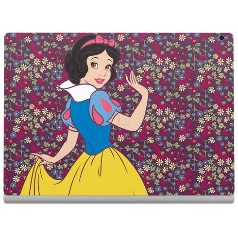 Disney Snow White Character with Floral Pattern Surface Book 2 15in Skin